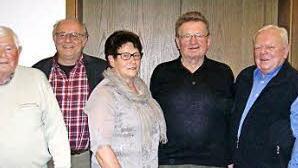 Ehrungen bei der Frankonia (von links): Gerhard Jöchner, Willi Schindler, Jürgen Escher, Monika Kollarsch, Klaus Wöhner, Siegfried Langguth und Julia Günter Foto: Doris Weidner