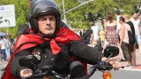 Der Motorrad-Korso zur Sternfahrt 2018. Foto: Barbara Herbst