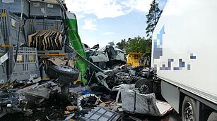 Schwerer Auffahrunfall auf der A6