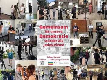 Impressionen von den Dreharbeiten für die Videoclips.Foto: Coburg ist bunt