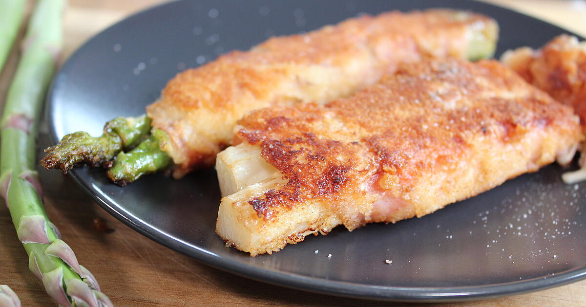 Rezept-Highlight in der Spargel-Saison: Knuspriges Spargel Cordon Bleu
