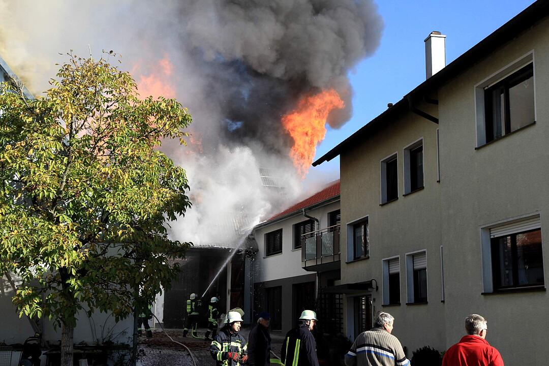 Brand in Schweinestall in Herzogenaurach