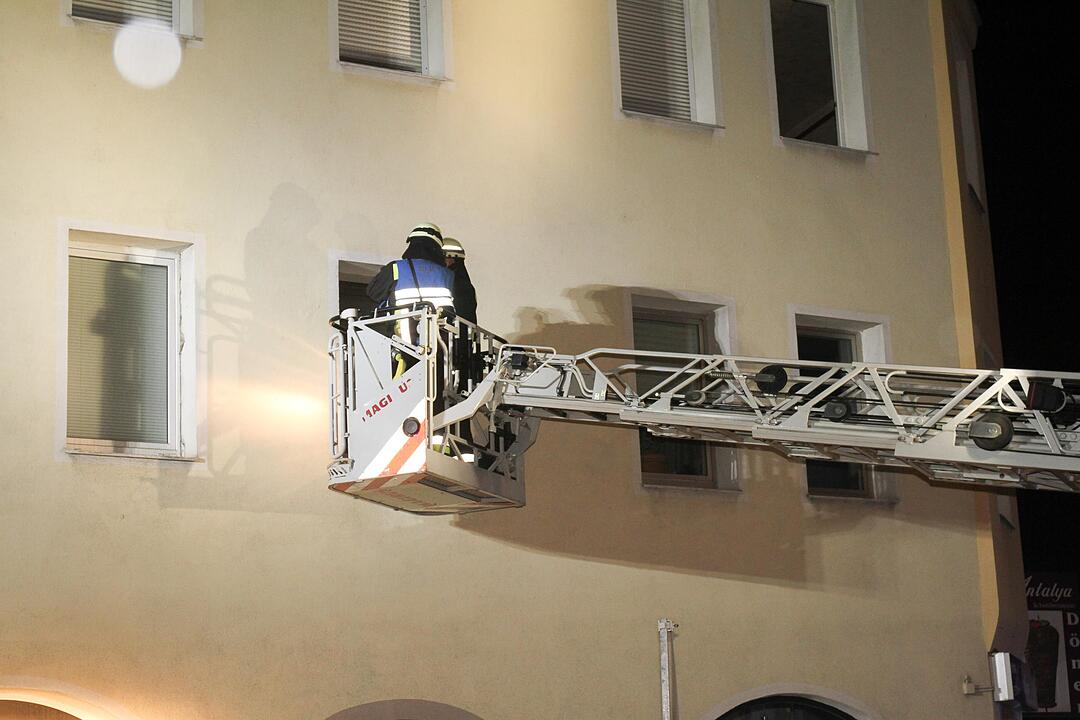 Wohnung in Flammen