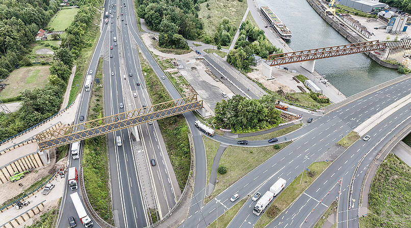 Die N&uuml;rnberger Frankenschnellwegbr&uuml;cke