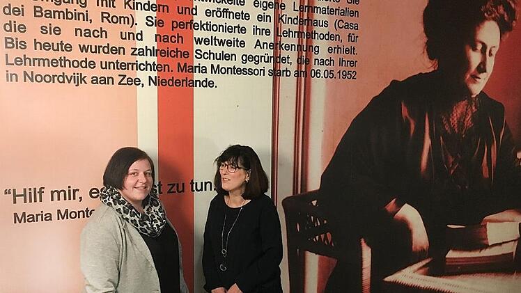 Schulleiterin Annett Hamberger (links) und Geschäftsführerin Gudrun Jersch-Bittermann arbeiten im Sinne von Maria Montessori.