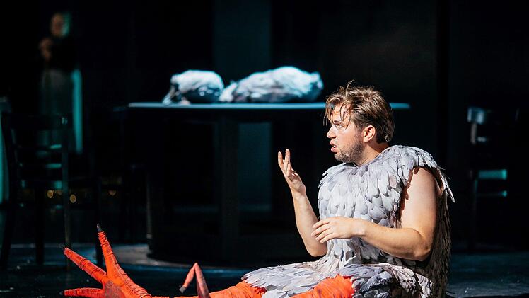 "Die Zauberflöte": Philipp Westerbarkeis Neuinszenierung von Mozarts Oper eröffnete die Spielzeit 2018/2019 am Landestheater Coburg. Szene mit Armin Zobel als Papageno.Foto: Sebastian Buff