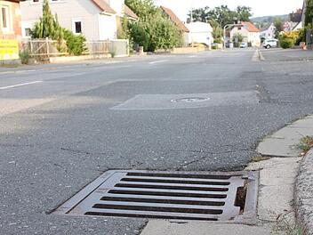 Straßeneinlauf an der Neuenseer Straße in Michelau. Hier darf man nicht einfach Schmutzwasser oder Essensreste entsorgen. Foto: Ramona Popp
