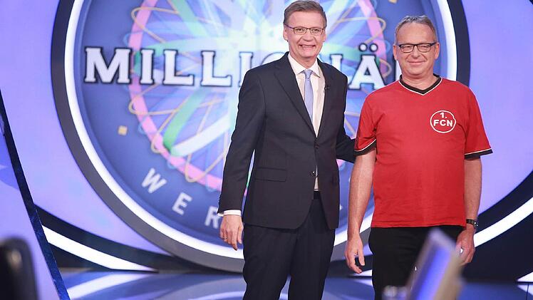 Zum Plaudern mit Günther Jauch (l.) kam Christoph von Seggern nur kurz.  Foto: Stefan Gregorowius/RTL