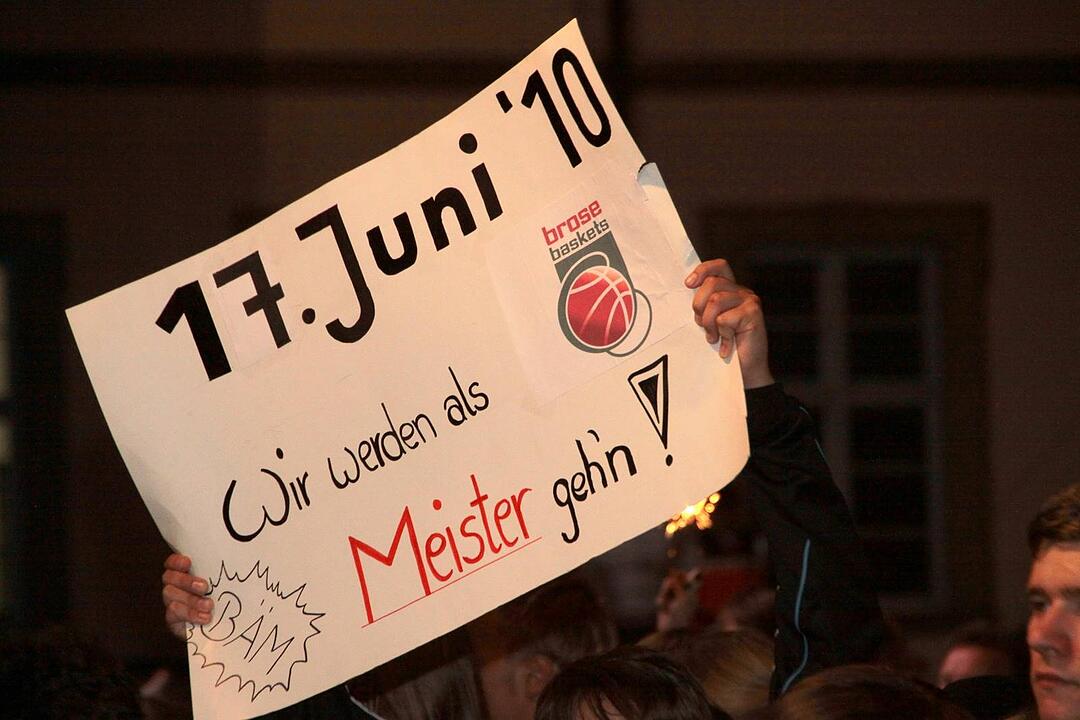 Meisterfeier Brose Baskets Bamberg Maxplatz