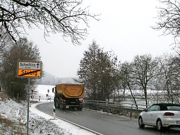 Da kann's ganz schön eng werden - von Stübig nach Scheßlitz mit dem Rad ist nicht ganz ungefährlich.
