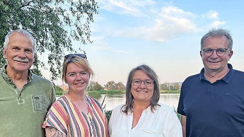 Der &bdquo;FW-FL&ldquo;-Vorstand v.l.: Vorsitzender Winfried Oppawsky, Schriftf&uuml;hrerin Kimberly Lortz, Pressereferentin Margot Scheer und Vorsitzender Thilo Wagner.