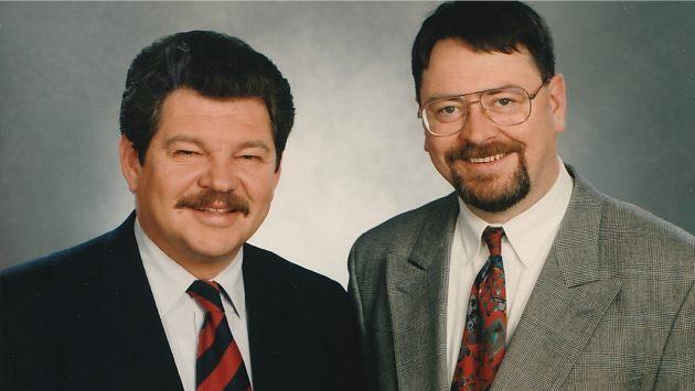 Der ehemalige Bürgermeister Hans Rohrmüller (links) und Edmund Wilhelm, Kurdirektor des Staatsbads Brückenau Foto: Archiv Hans Rohrmüller