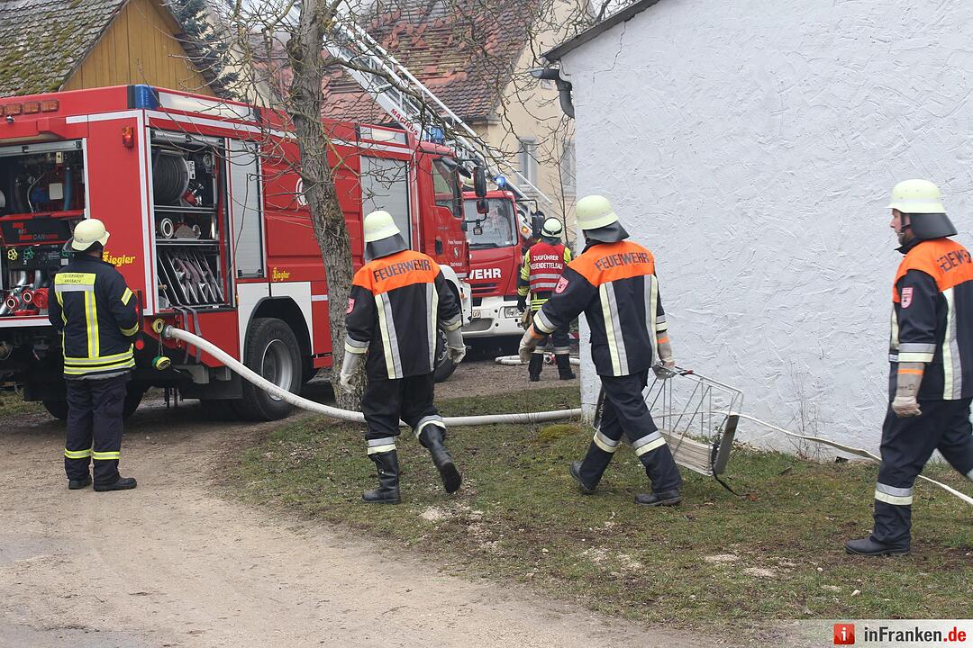 Dachstuhlvollbrand in Zandt bei Lichtenau