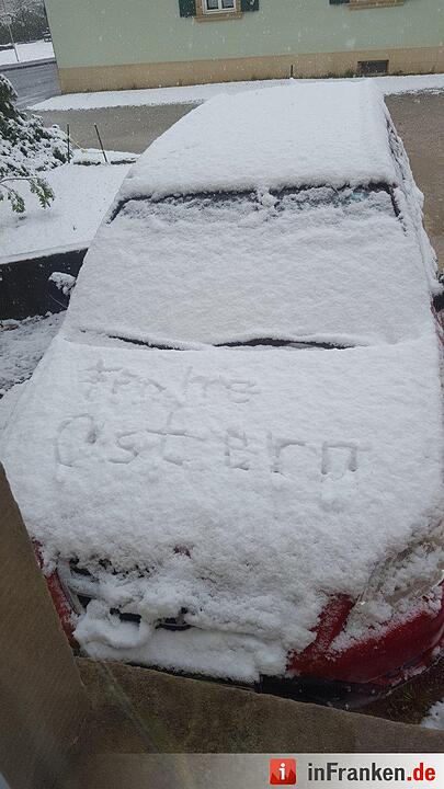 Franken: Ostermontag versinkt im Schnee