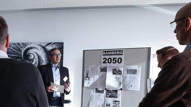 Denkwerkstatt "Bamberg 2050": Blick auf den Workshop "Wie bewegen wir uns?". Foto: Barbara Herbst