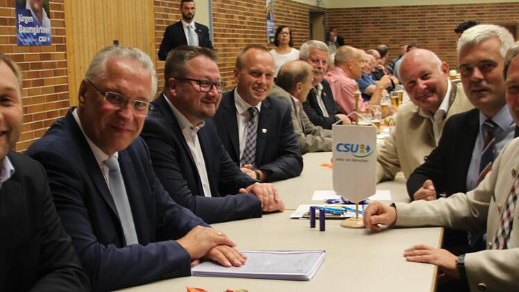 Der bayerische Innenminister Joachim Herrmann auf der CSU-Wahlkampfveranstaltung Foto: Veronika Schadeck
