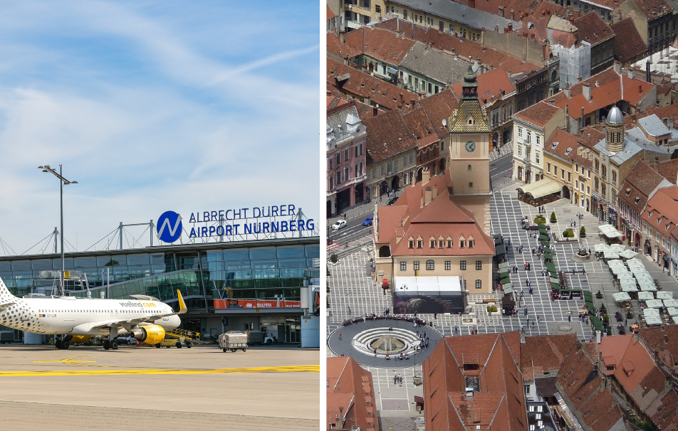 Flughafen Nürnberg feiert Erstflug zu neuem Direktziel Dan Air fliegt jetzt Kronstadt in