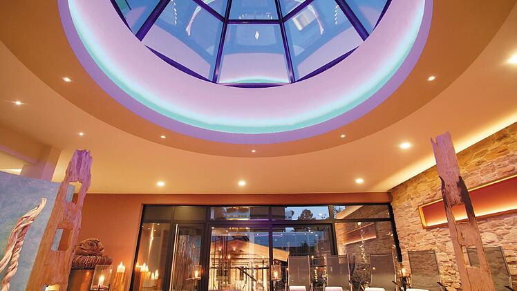 Blick in die Wellnesslandschaft.