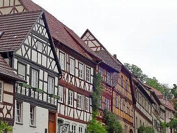 Historische Häuserzeile in Königsberg in Bayern  Foto: Dieter Seyfarth