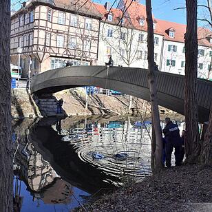 Bombenfund am alten Kanal in Bamberg