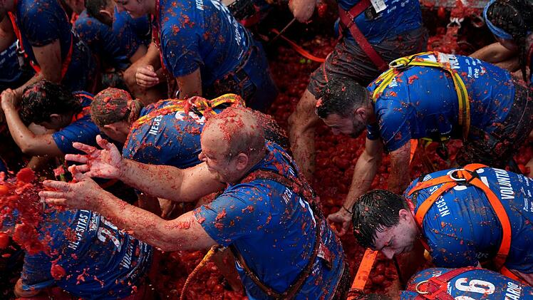 &laquo;La Tomatina&raquo;: Tomatenschlacht in Spanien