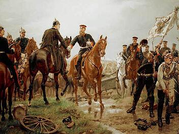 Gemälde von Georg Bleibtreu über die Schlacht bei Königgrätz von 1866 Repro: Reinhard Löwisch
