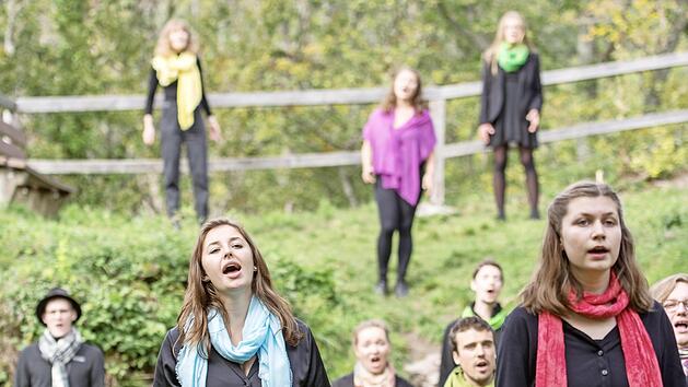Mit Jugendlichen aus einem vereinten Deutschland hat der Verein "Musik verbindet! Das Benefizprojekt Kulmbach e.&nbsp;V." ein Videoprojekt an der Burgruine Nordeck realisiert.