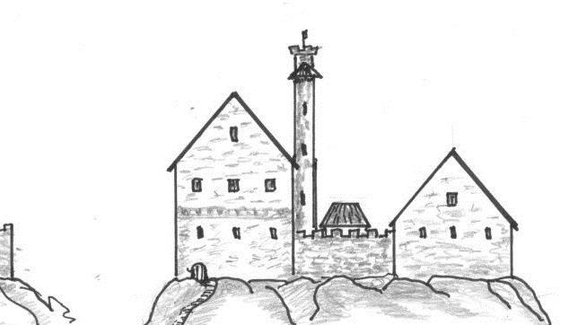 Burg Greifenstein Rekonstruktion/Zeichnung: Dieter Zöberlein
