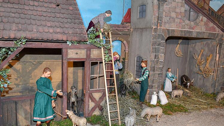 Die Krippe in der Oberen Pfarre 2019/20 im Detail. Foto: Ronald Rinklef