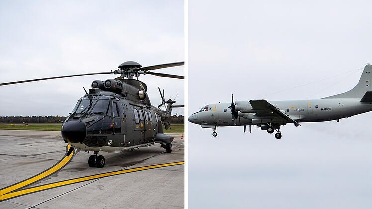 Flughafen Nürnberg: "Super Puma" Helikopter landet - U-Boot-Jäger-Maschine gesichtet