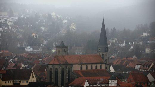 Die Pfarrkirche Maria Magdalena in M&uuml;nnerstadt.  Foto: Markus Hauck/pow