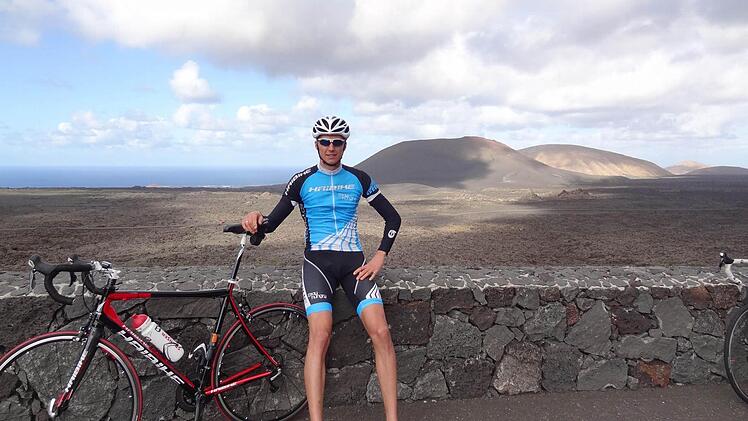 24 Grad und Sonnenschein. Großlangheims Peter Röder bereitet sich auf Lanzarote vor. Als Rad-Guide hat er im europäischen Winter optimale Bedingungen auf der Atlantikinsel. Fotos: Peter Röder