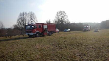 Schwierig war die Fahrfahrt mit dem schweren Fahrzeug auf den weichen Wiesen. Foto: Freiwillige Feuerwehr Haßfurt