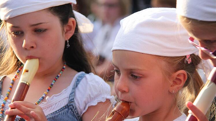 Flötengruppe aus der Musikschule Werner (v.l.): Joana Katzenberger, Nathalie Bauer und Bianca Schmelz.