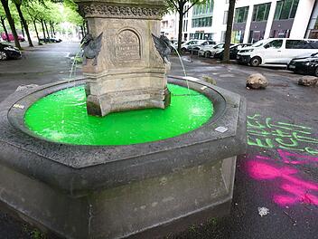Protestbewegung f&auml;rbt Brunnenwasser gr&uuml;n - Hamburg