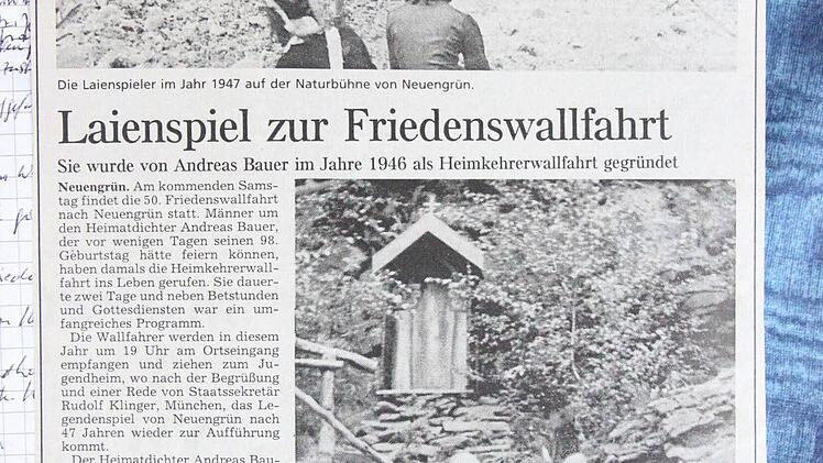 Szene aus dem ersten Legendenspiel  Repro: Friedwald Schedel