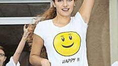 Kess: Der Auftritt der Jugend-Jazztanz-Gruppe passte perfekt zum T-Shirt-Aufdruck "Happy".