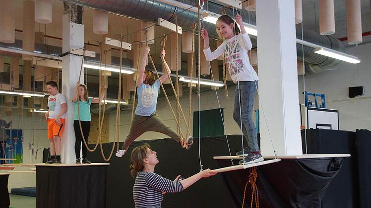 ... im Klettergarten. Fotos: Christian Meyer