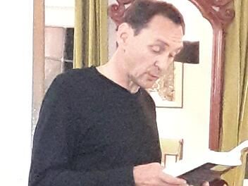 Matthias Soeder hat aus seinem Thriller "Herzschlag der Gewalt" gelesen.  Foto: H. Hessel
