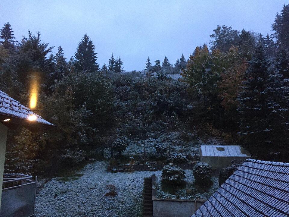 Erster Schnee in Franken
