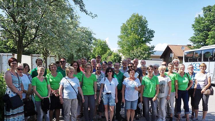 Die S&auml;ngerinnen und S&auml;nger aus Oberthulba reisten zu einem internationalen Treffen nach Tirol.  Foto: Paul Thomas Krampert