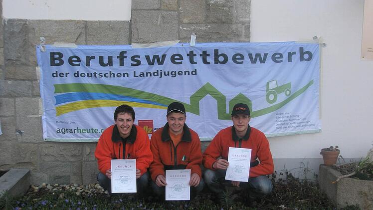 Vorentscheid am Lehr- und Fachzentrum in Kringell (von links):  Mario Wolf, Mark Hüfner und Fabian HörnisFoto: Karl-Heinz Reder