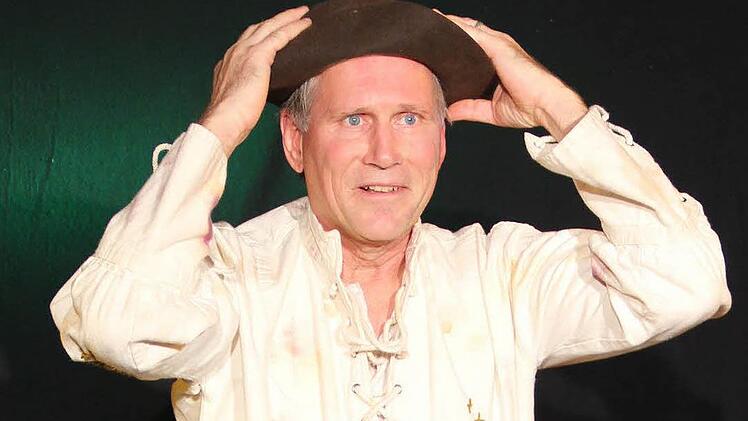 Wolfgang Krebs bei den Proben für das Stück "Was Don Quijote gerne verschwieg" Foto: Katharina Müller-Sanke