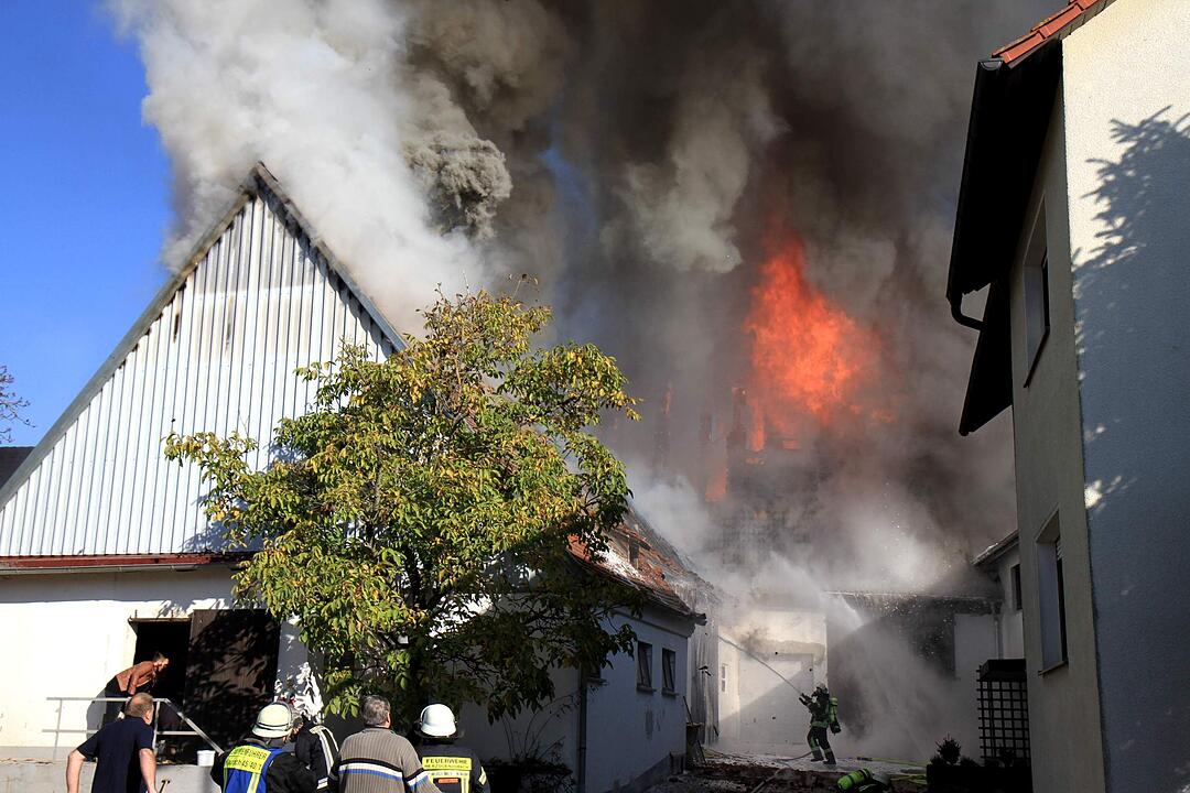 Brand in Schweinestall in Herzogenaurach