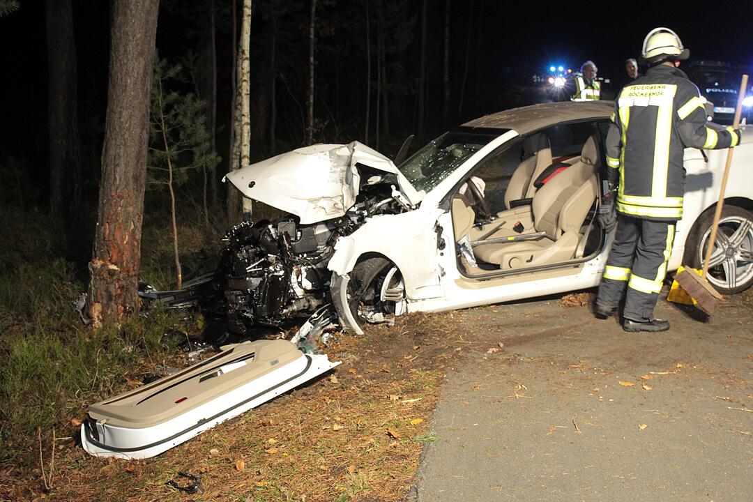 Auto fährt im Landkreis Erlangen-Höchstadt gegen Baum