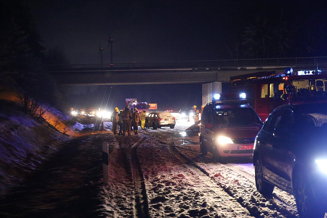 Zu schnell auf verschneiter Fahrbahn: BMW schleudert in Audi