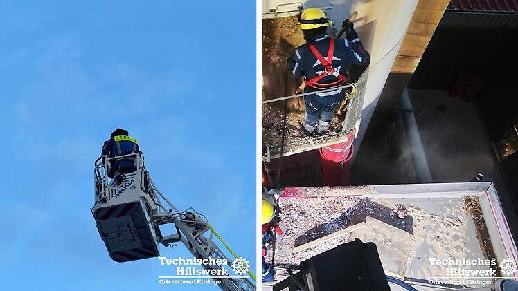 THW Kitzingen muss Silo in Prichsenstadt  r&auml;umen