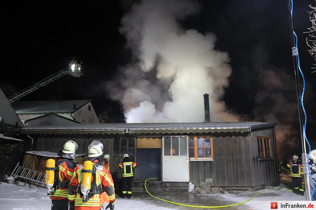 Feuer in Schreinerei in Heroldsbach