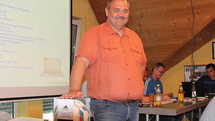Bernd Reitstetter hat den Fußball fest im Griff. Foto: Gerd Ludwig