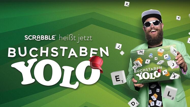 Scrabble heißt jetzt Buchstaben-YOLO. Gesicht der Kampagne dazu ist der Rapper MC Fitti. Foto: Mattel